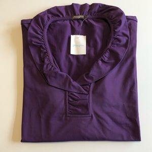 Durham Ruffle Top in Eggplant Color!!